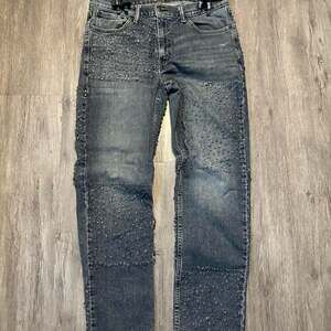 Custom Denizen Levi's 218 Straight Leg Distressed Jeans W33 L30